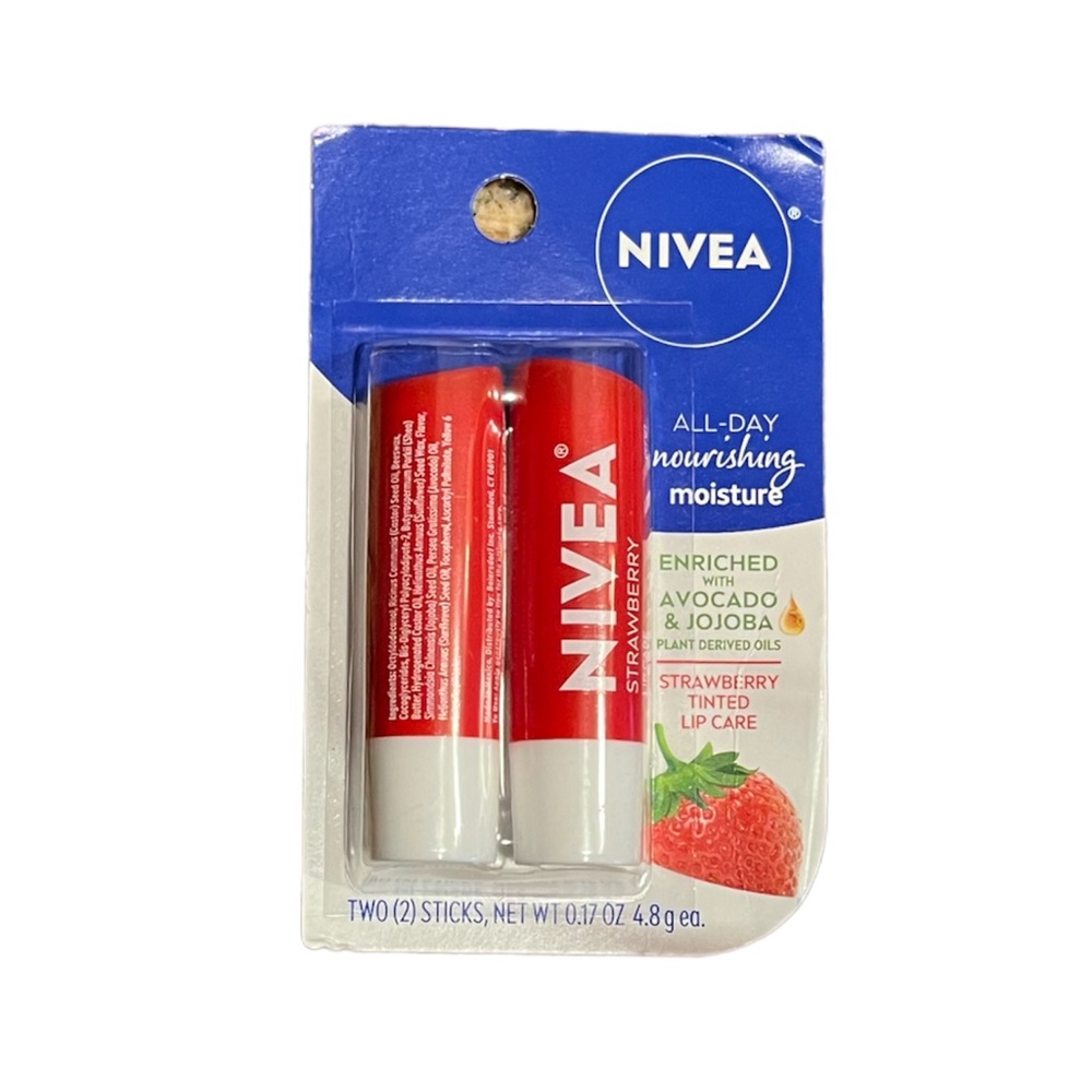 5️⃣ for $1️⃣5️⃣ Nivea strawberry tinted lip care